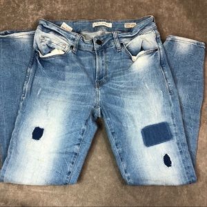 Mavi Adriana distressed ankle super skinny jeans